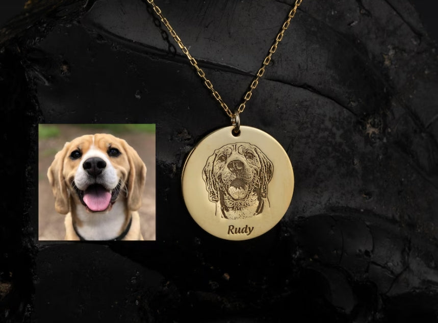 Dog necklace custom best sale