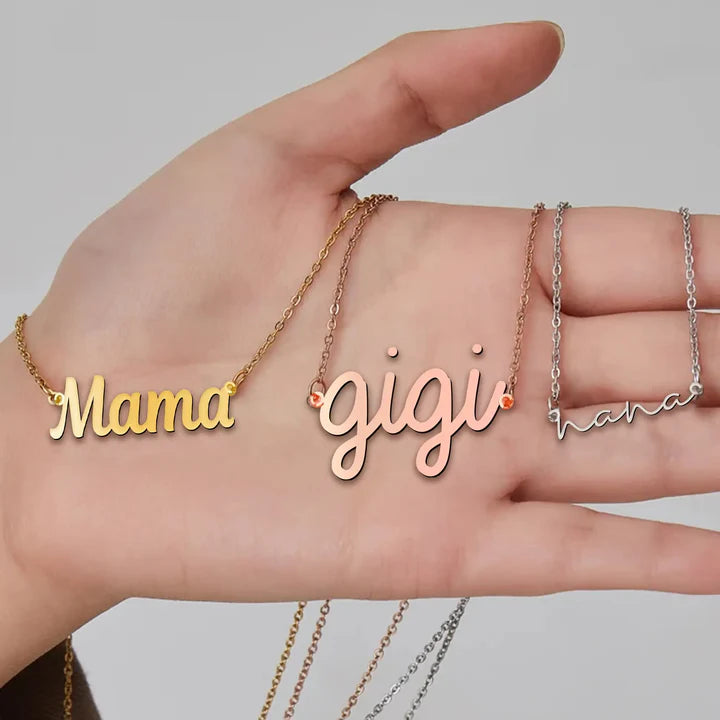 Personalized Gift Idea: Custom Name Plate Necklace for Women