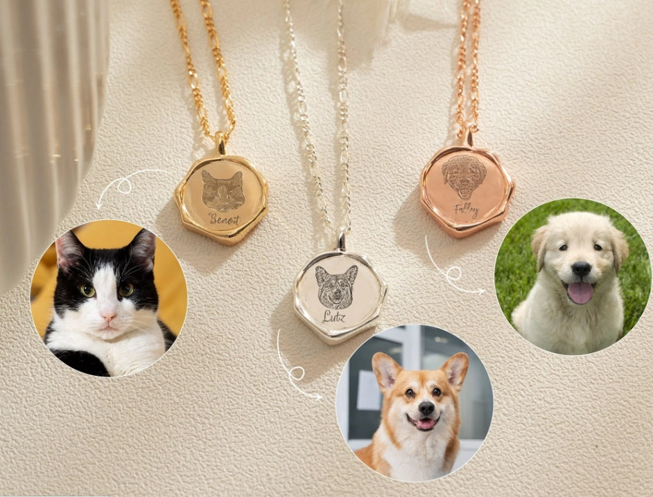 Pet Necklace Engraved | Custom Pet Necklaces & Pendants by iPetprints