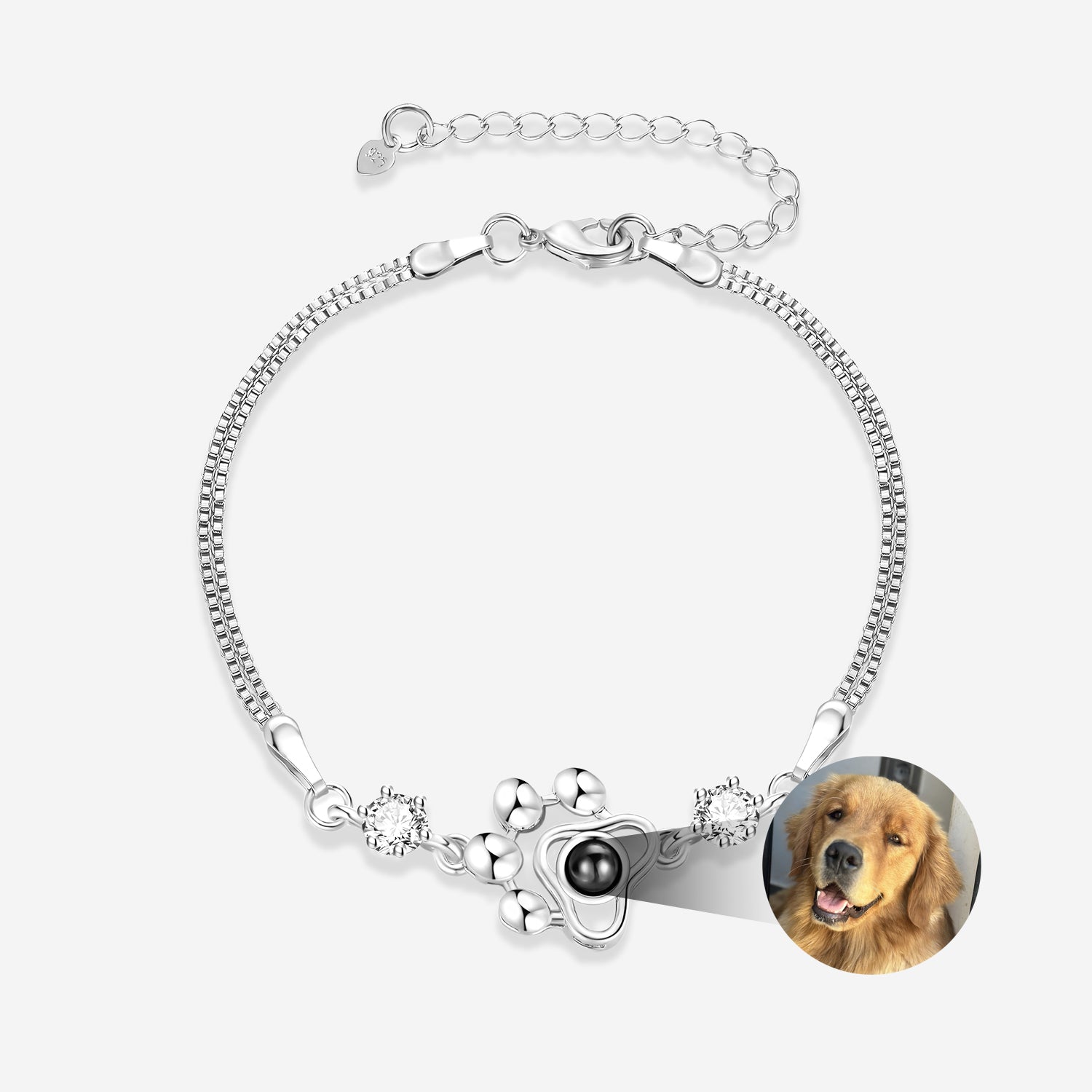 Silver Bracelet with Picture Charm