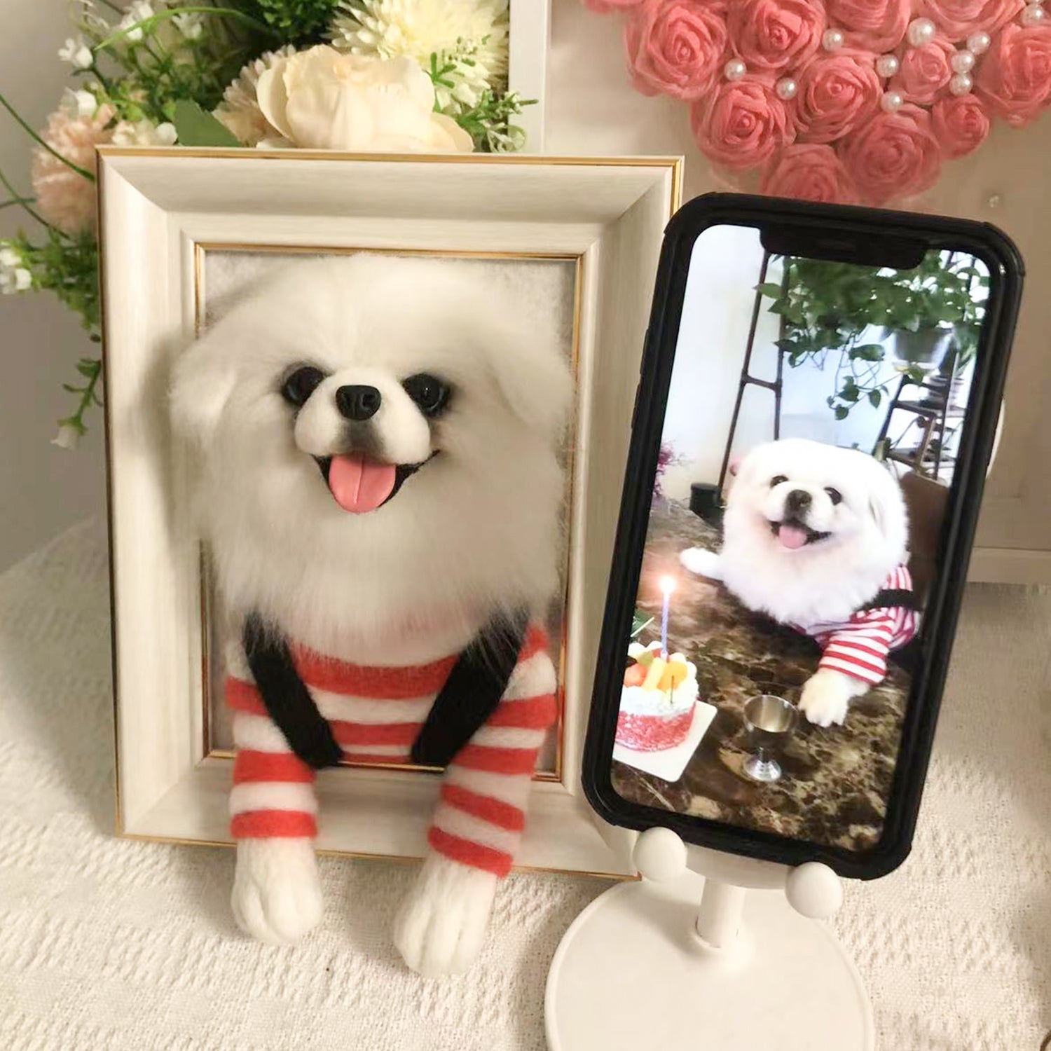 Original Pet Portrait Frame Plush Clone