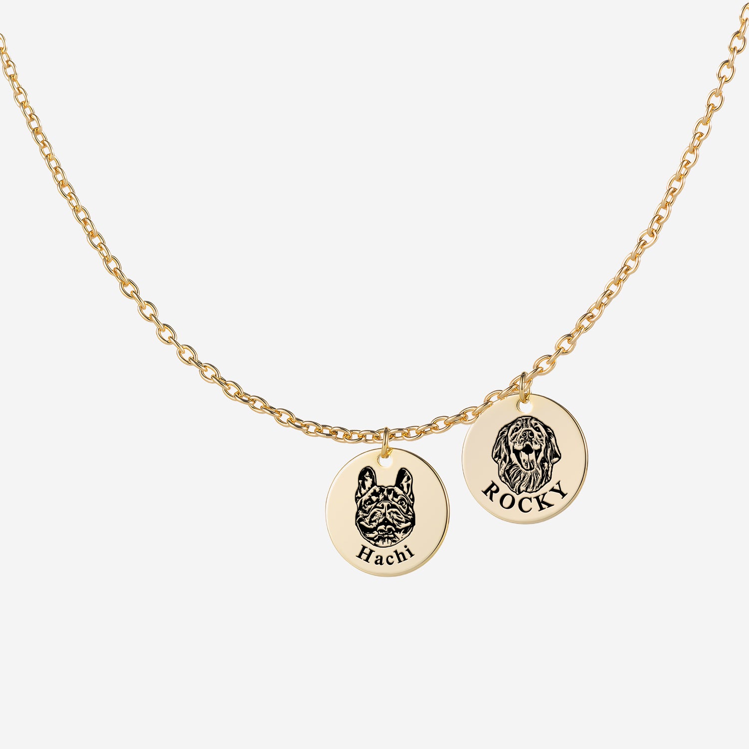 Pet Face Necklace Deep Engraving