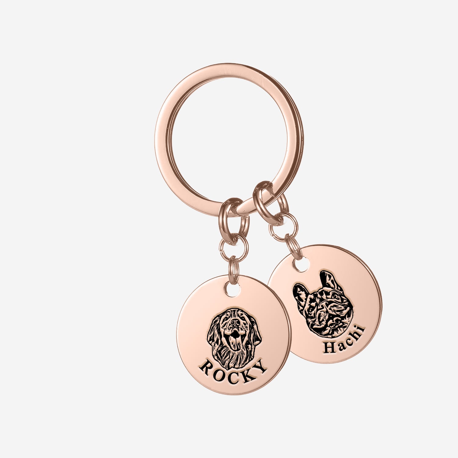 Pet Face Keychain Deep Engraving