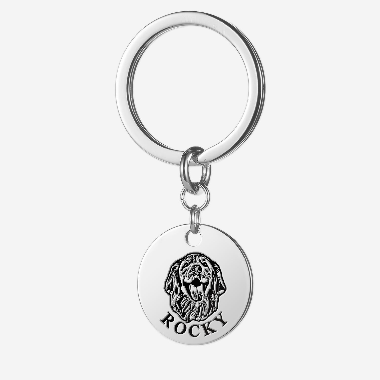 Pet Face Keychain Deep Engraving