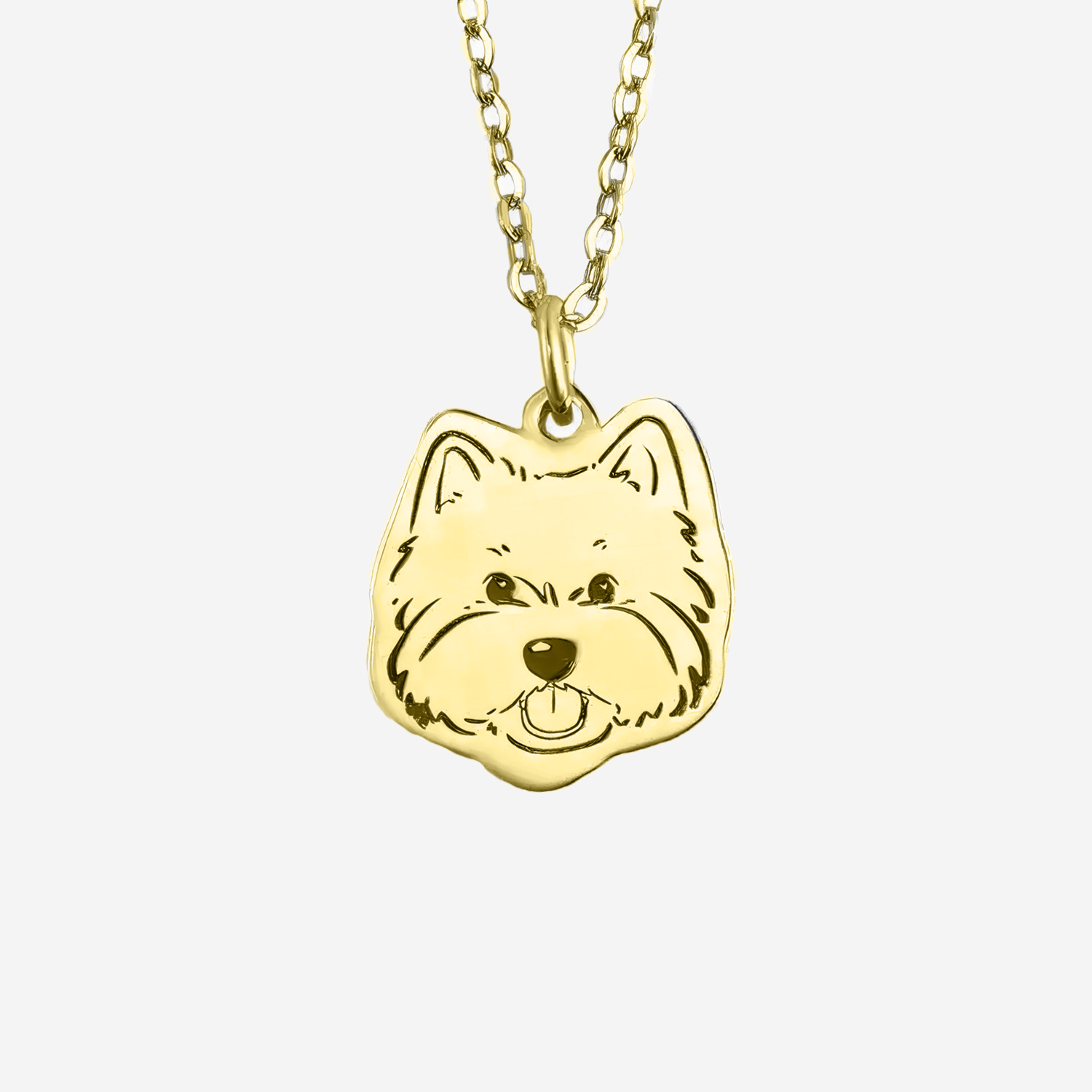 Personalized Drawings Engraved Pet Portraits Custom Necklace