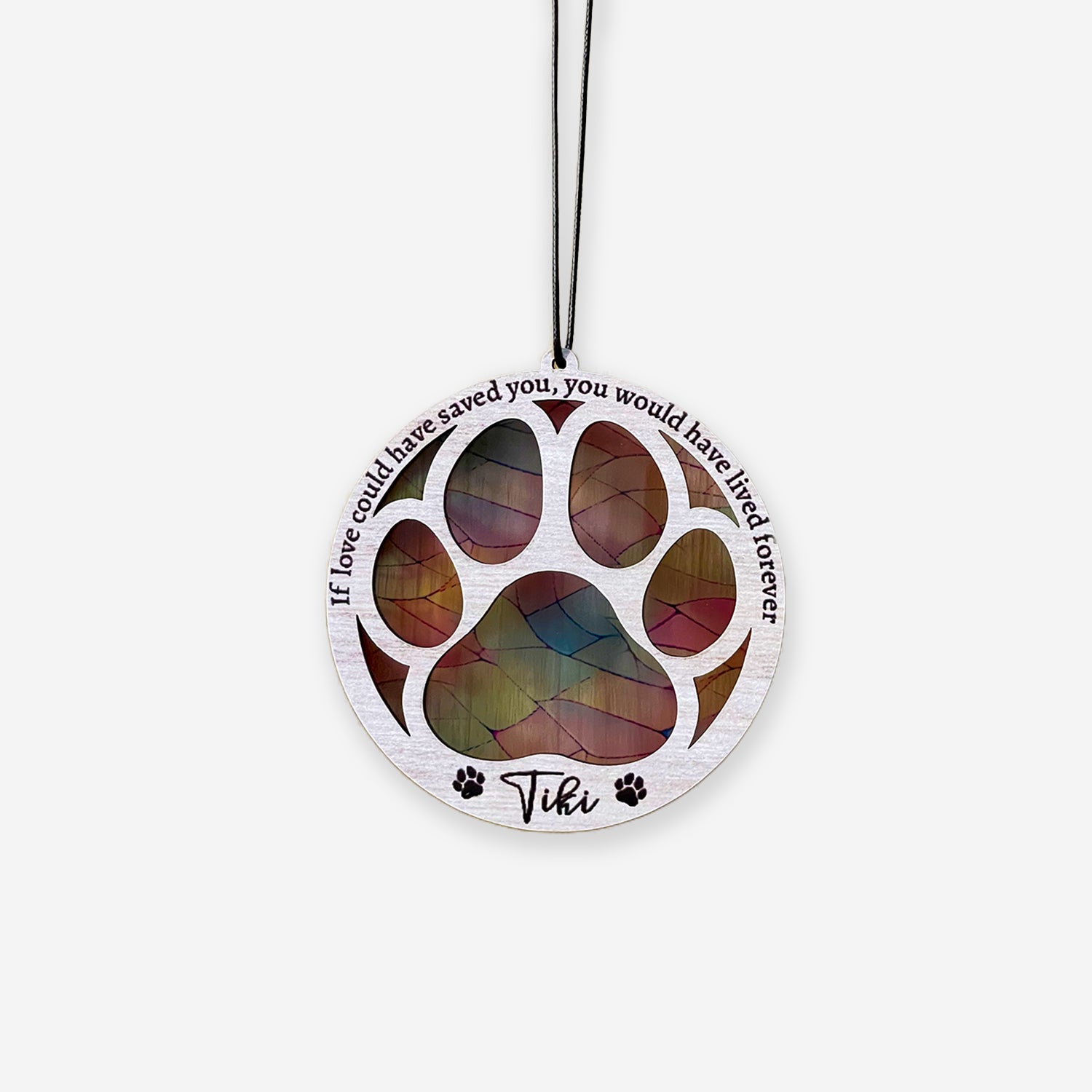 Custom Pet Portrait from Photo Suncatcher, Personalized Pet Suncatcher With Name