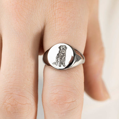 Personalized Dog Face Ring