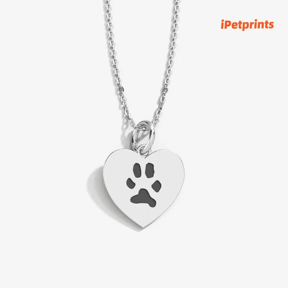 iPetprints Double-Sided Custom Paw Heart Necklace