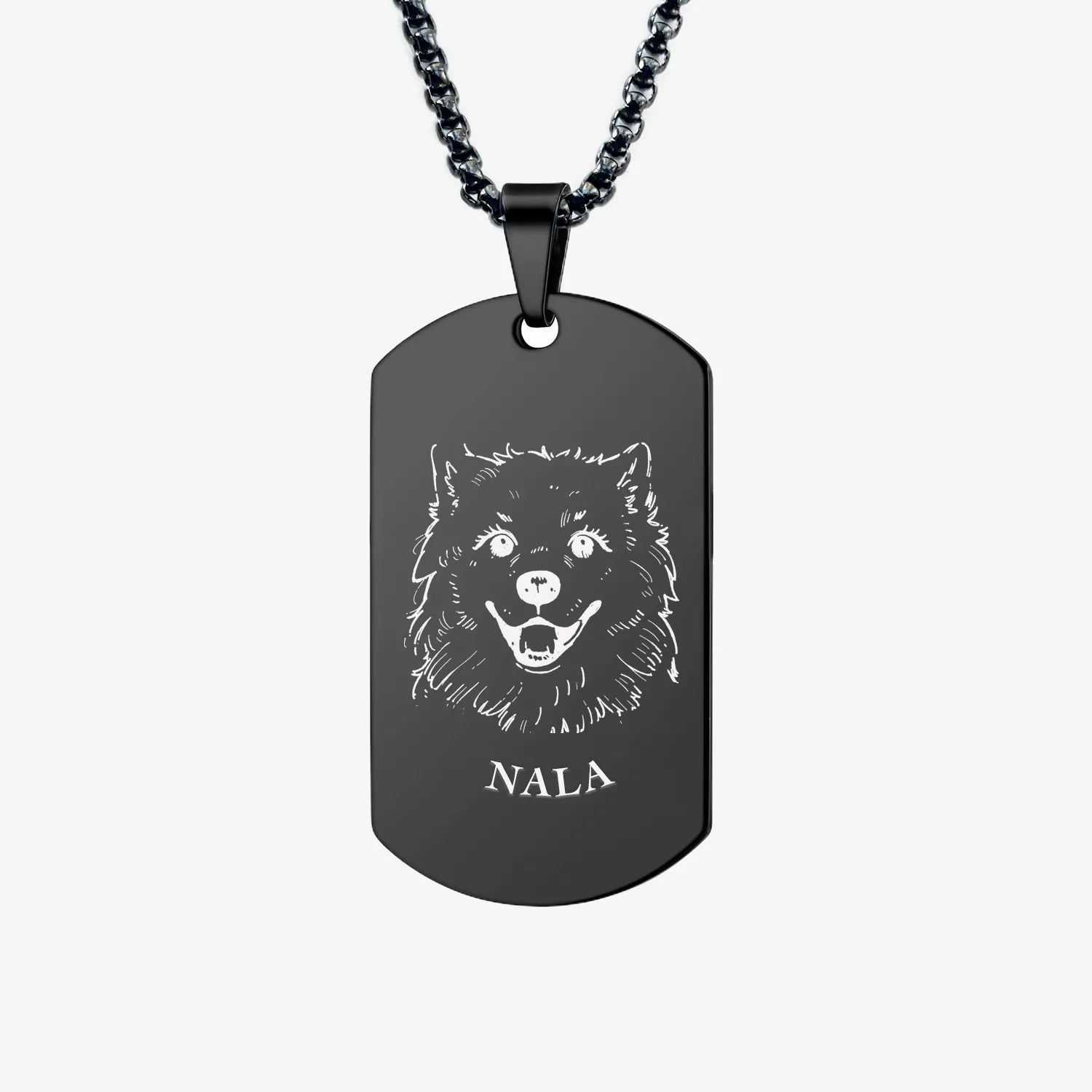 Personalized Pet Military Tag Necklace from Photo