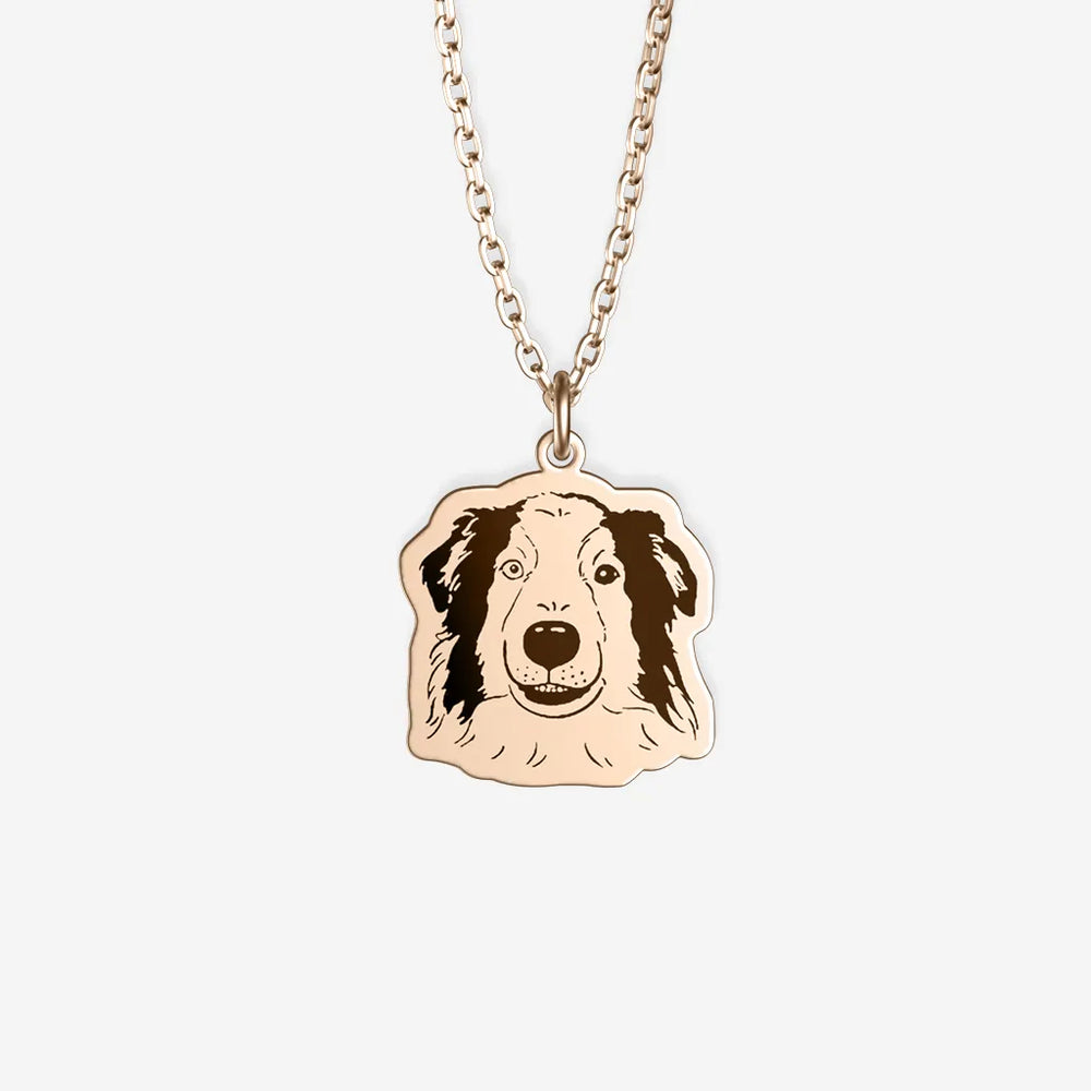 Cartoon Pet Face Hand Drawn Necklace