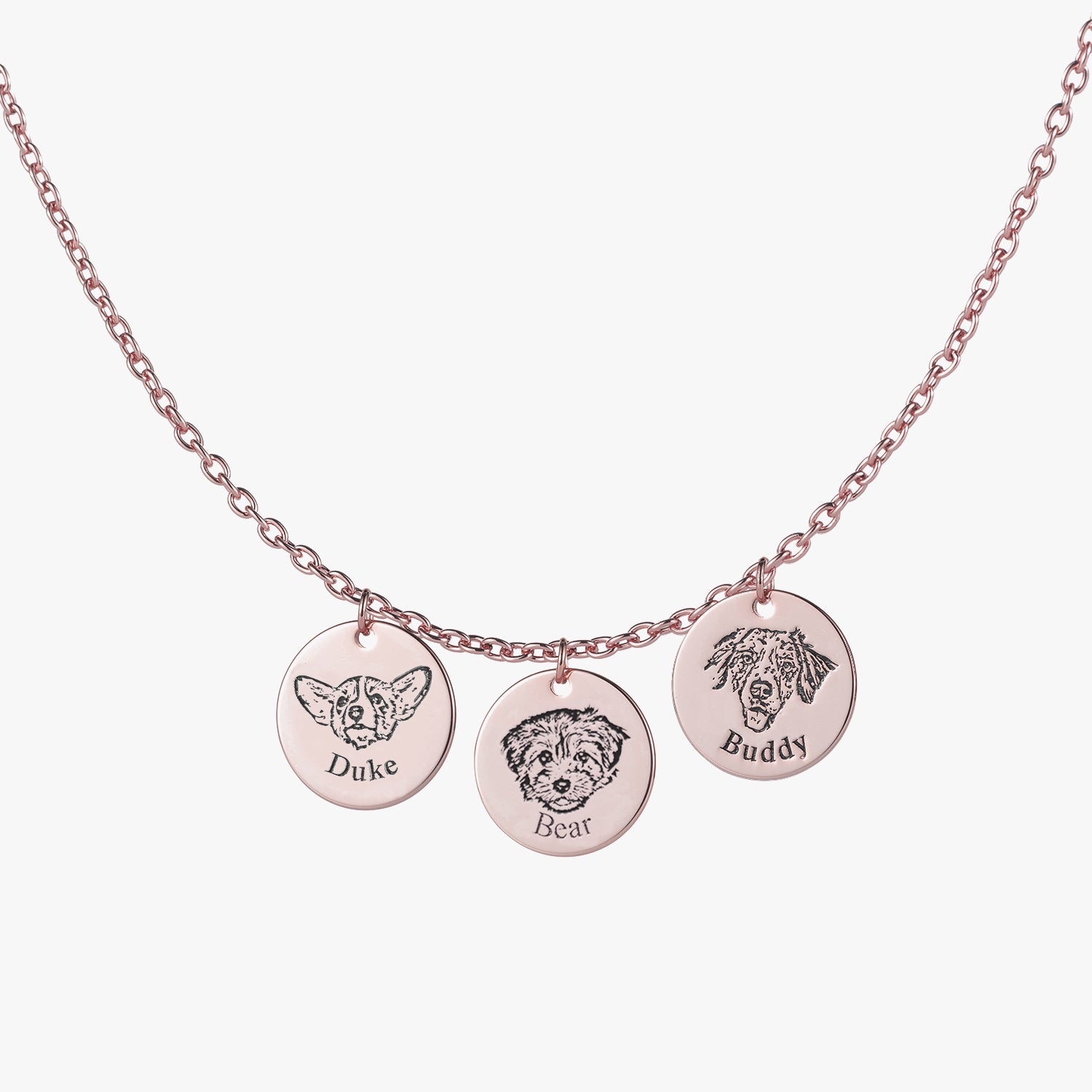 Pet Face Necklace Deep Engraving