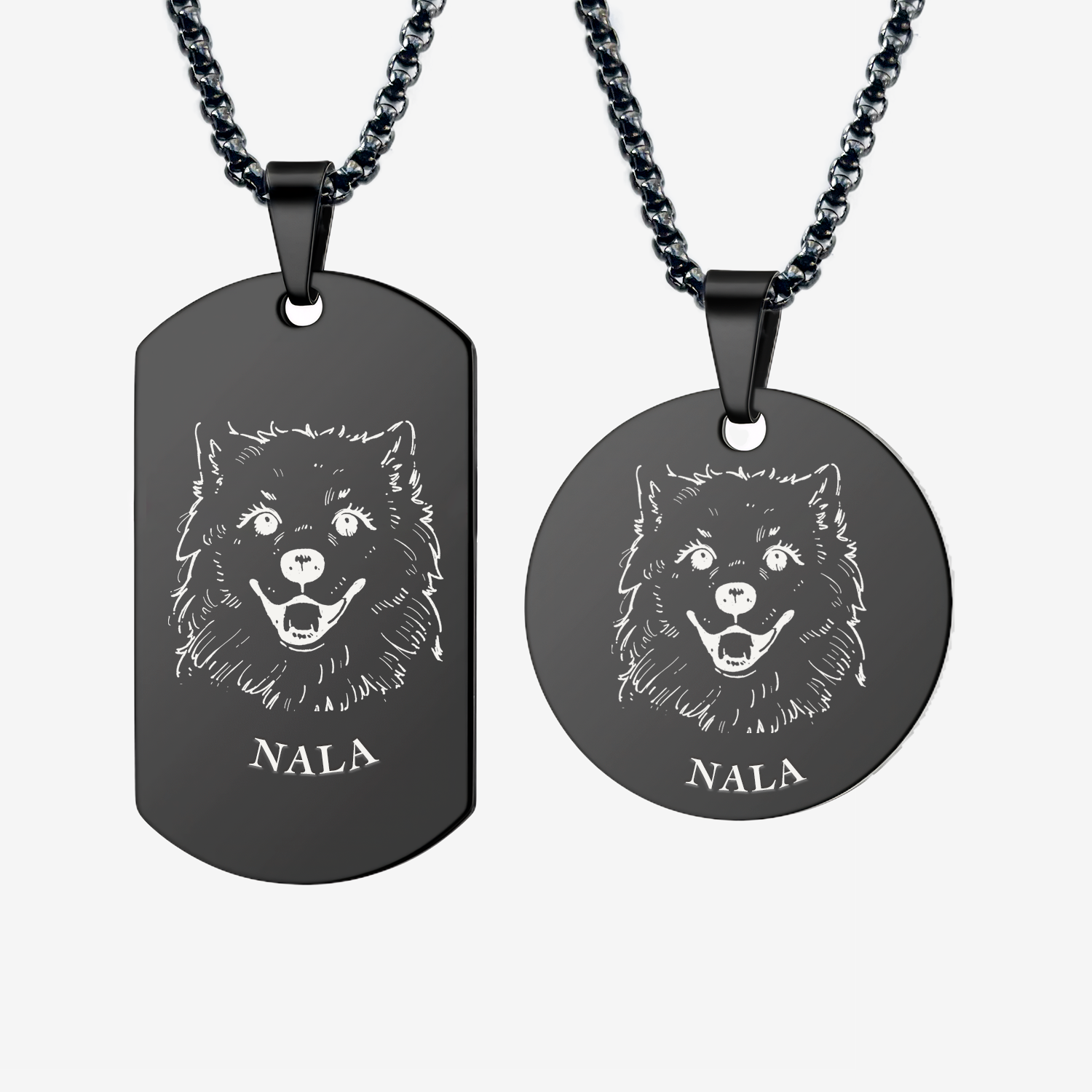 Personalized Pet Military Tag Necklace from Photo