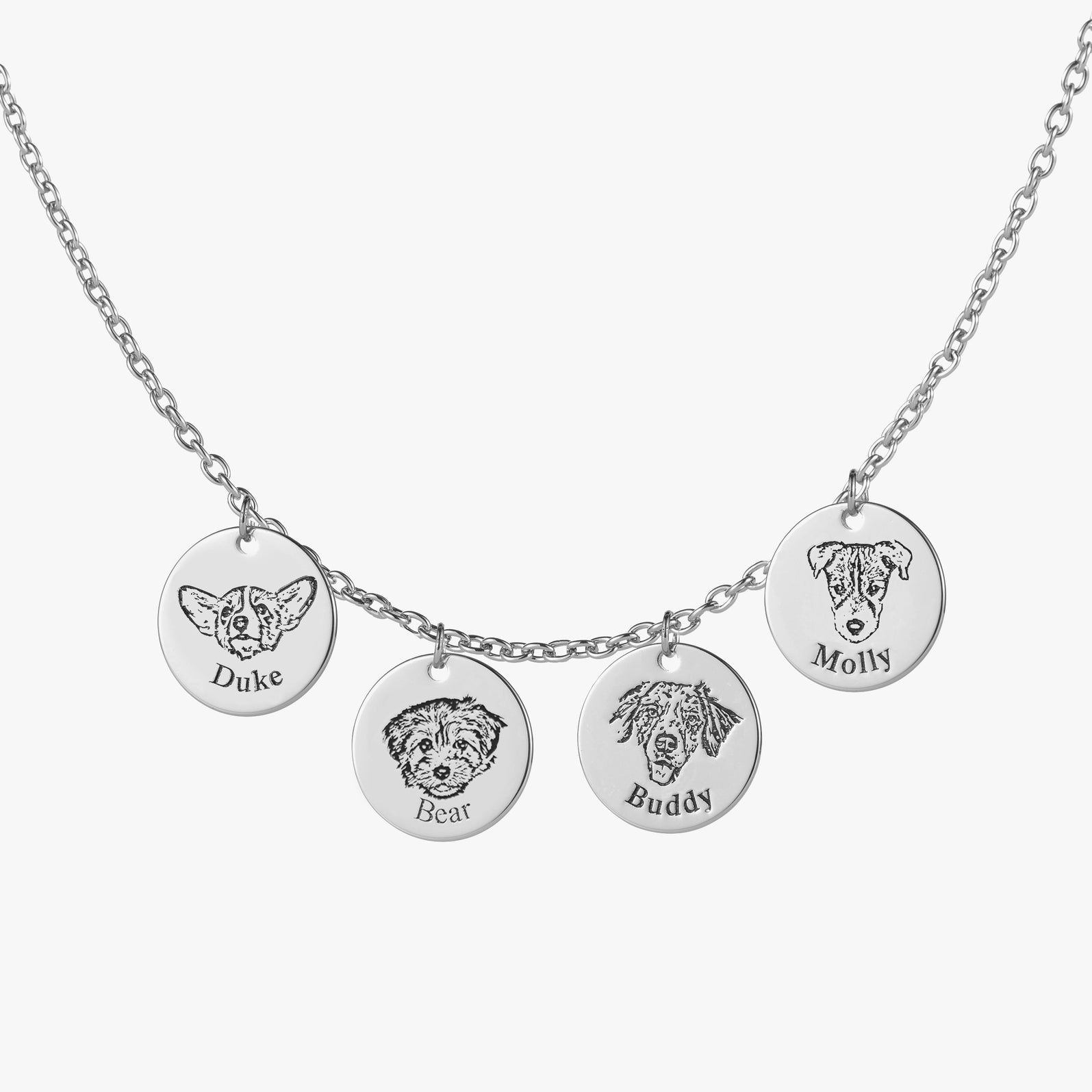 Pet Face Necklace Deep Engraving