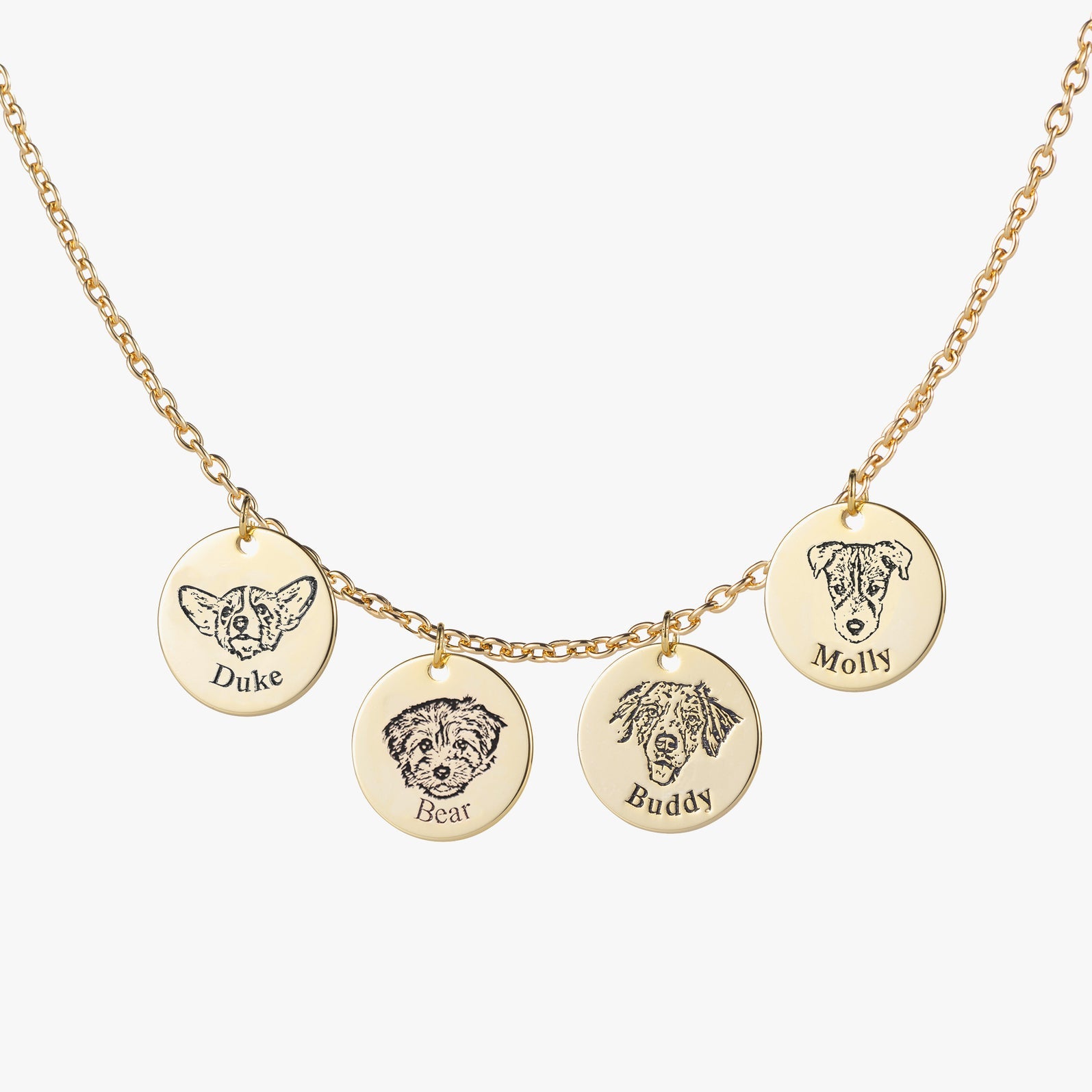 Pet Face Necklace Deep Engraving