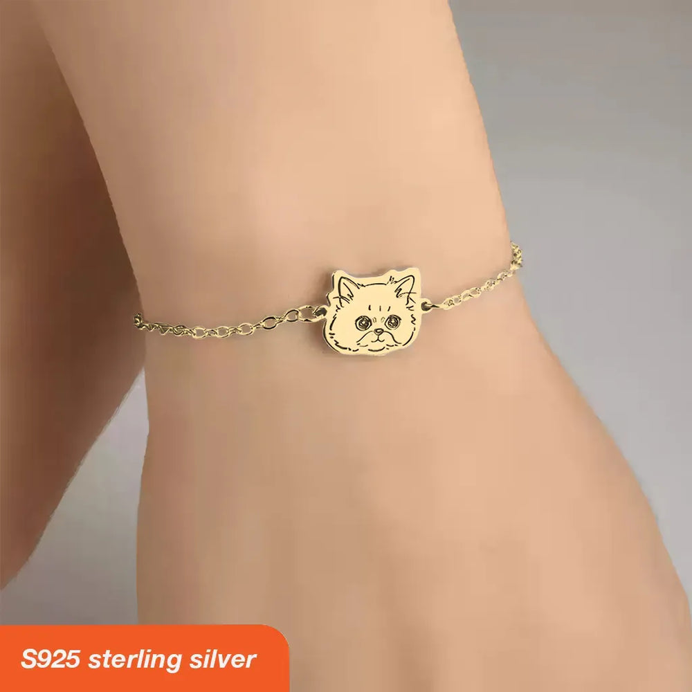 Personalized Drawings Engraved Pet Portraits Custom Bracelet