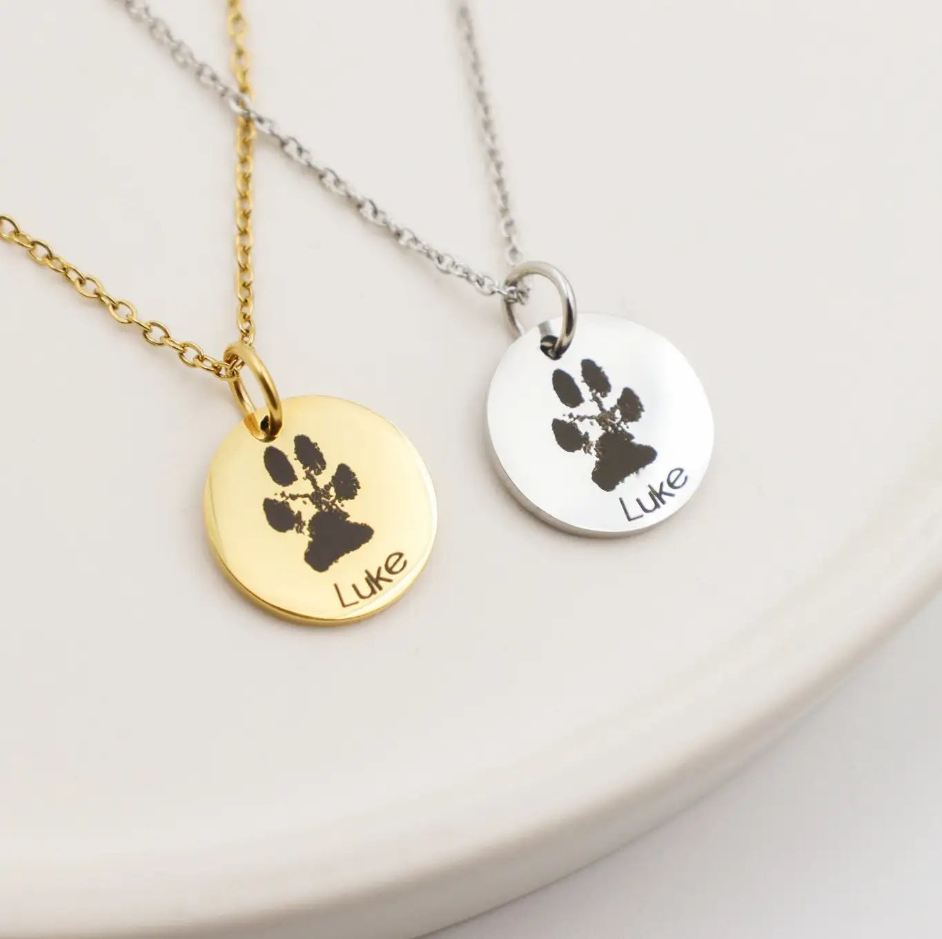 Actual Paw Print Necklace