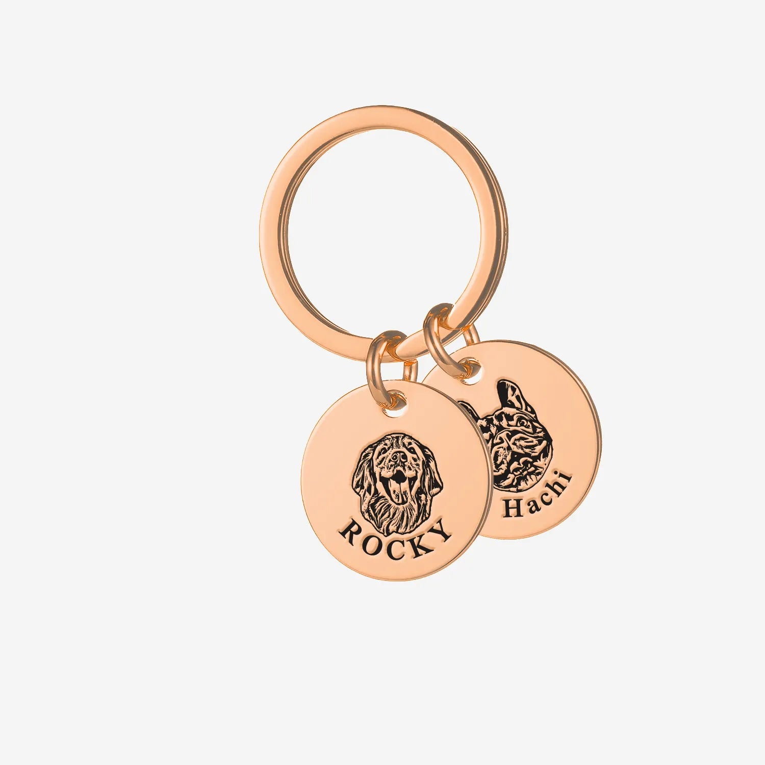 Pet Face Keychain Deep Engraving