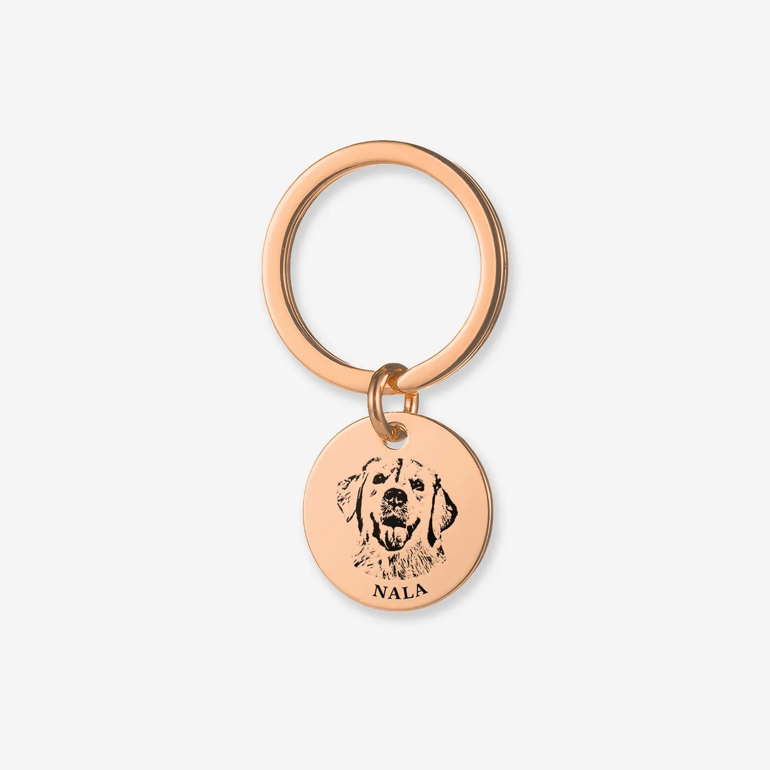 Pet Face Keychain Shallow Engraving