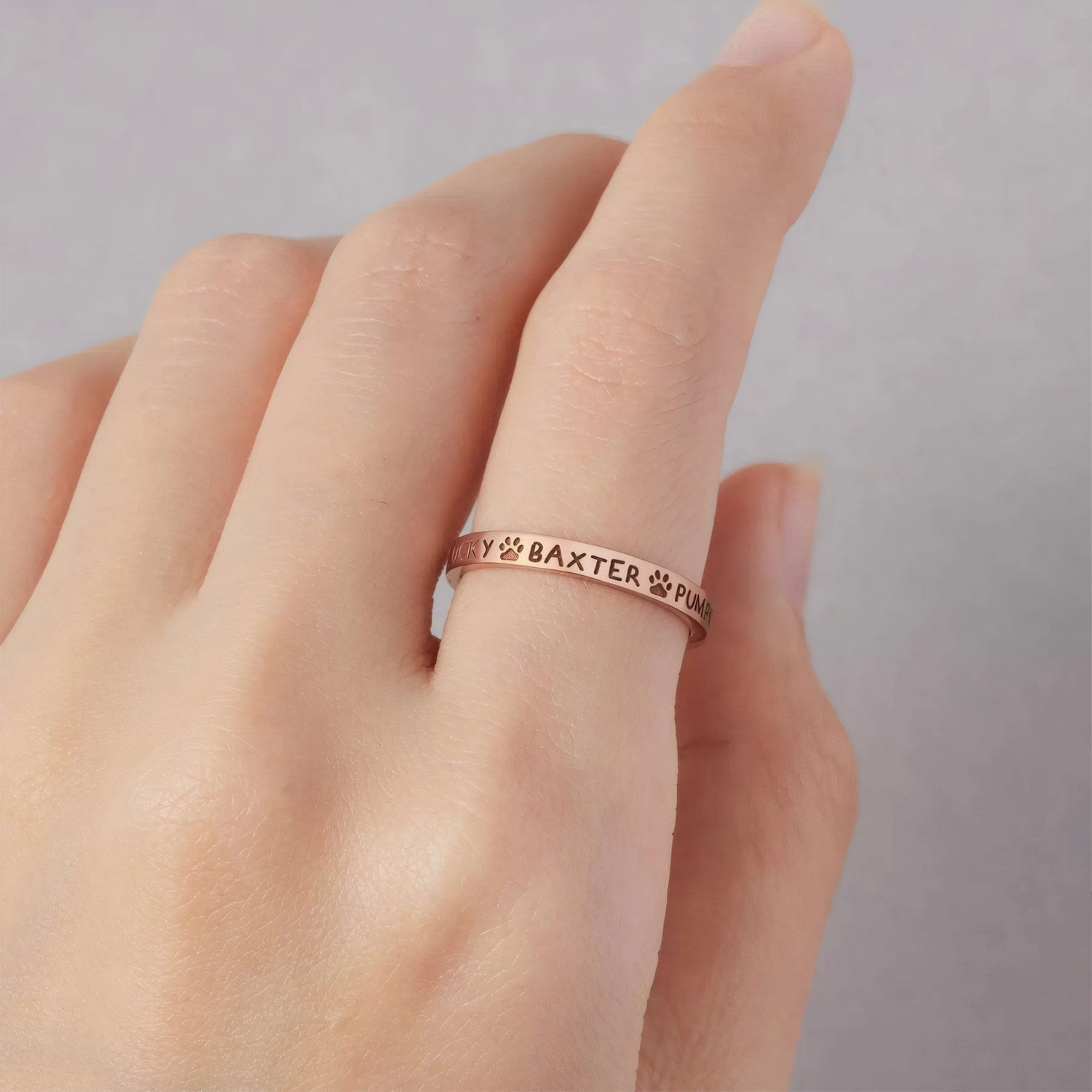 Custom Pet Name Ring