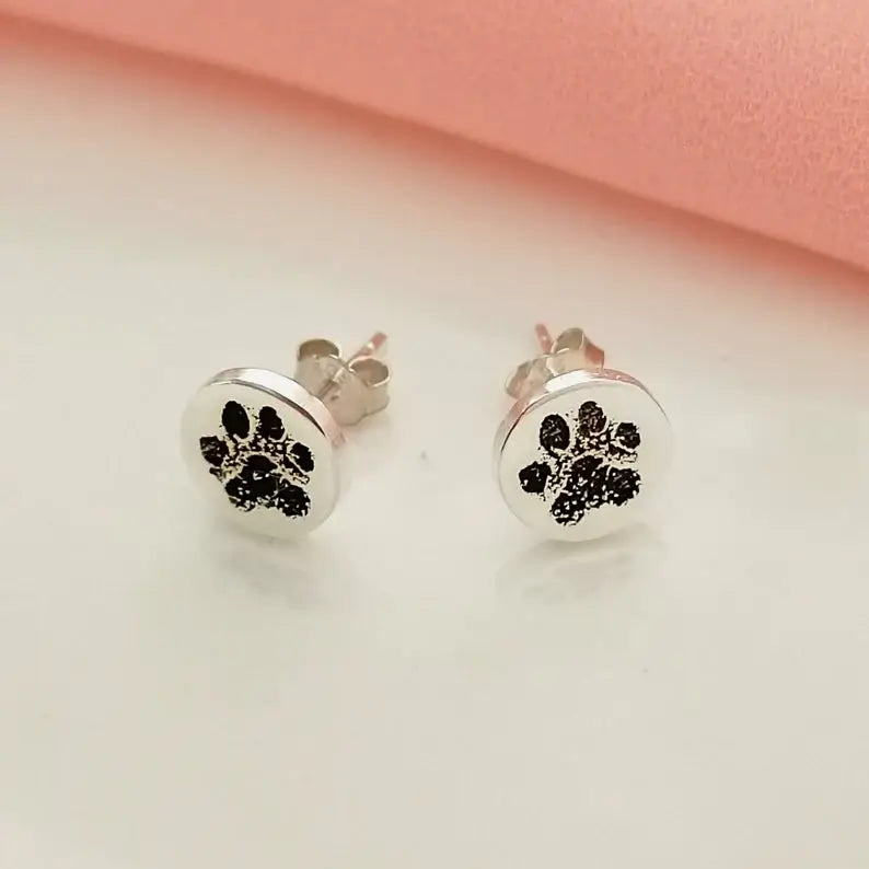 iPetprints Custom Pet Paw Print Stud Earrings