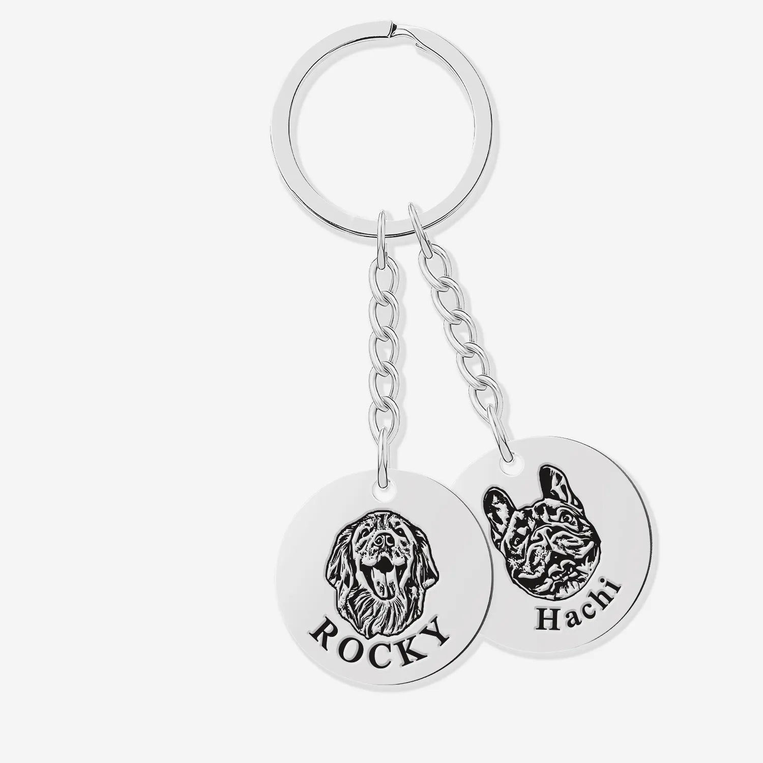 Pet Tag Keychain Deep Engraving