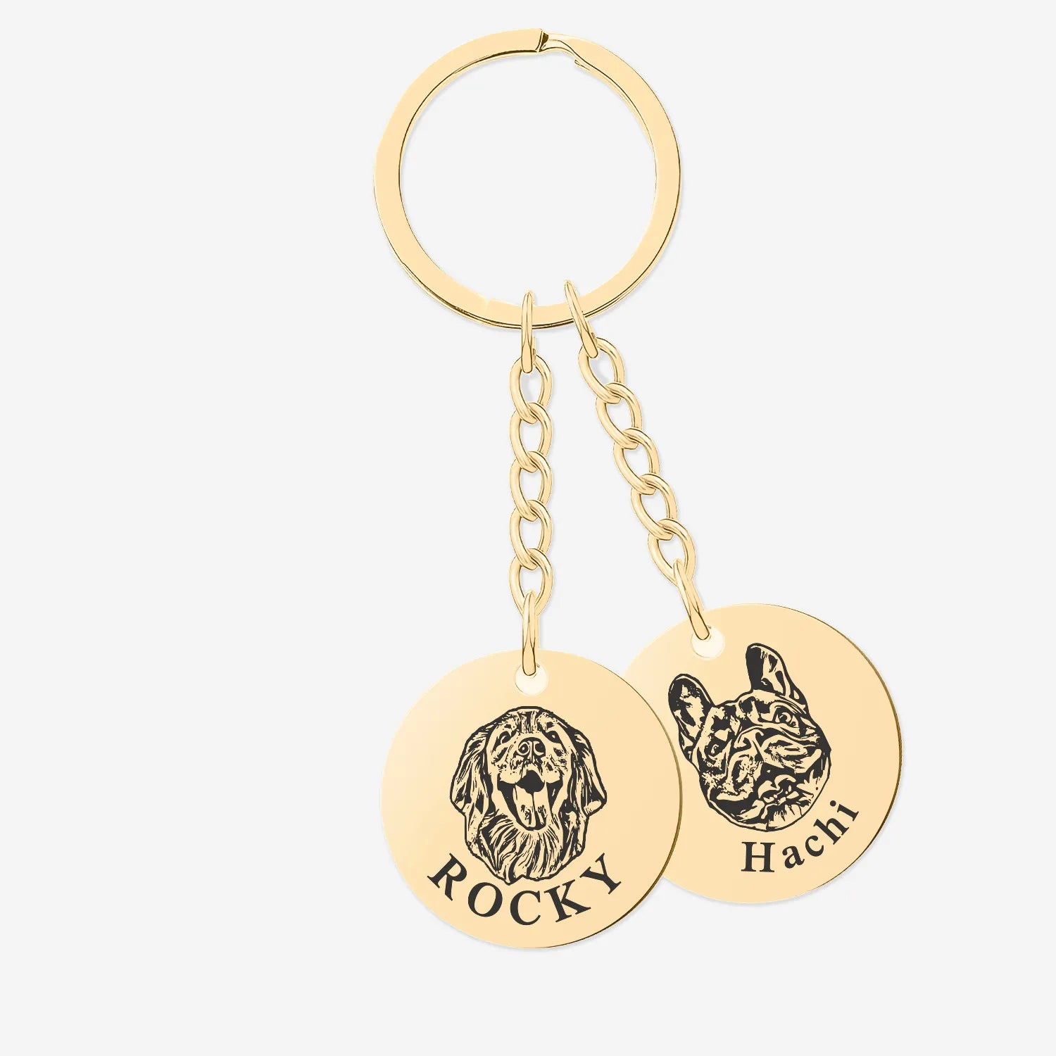 Pet Tag Keychain Shallow Engraving