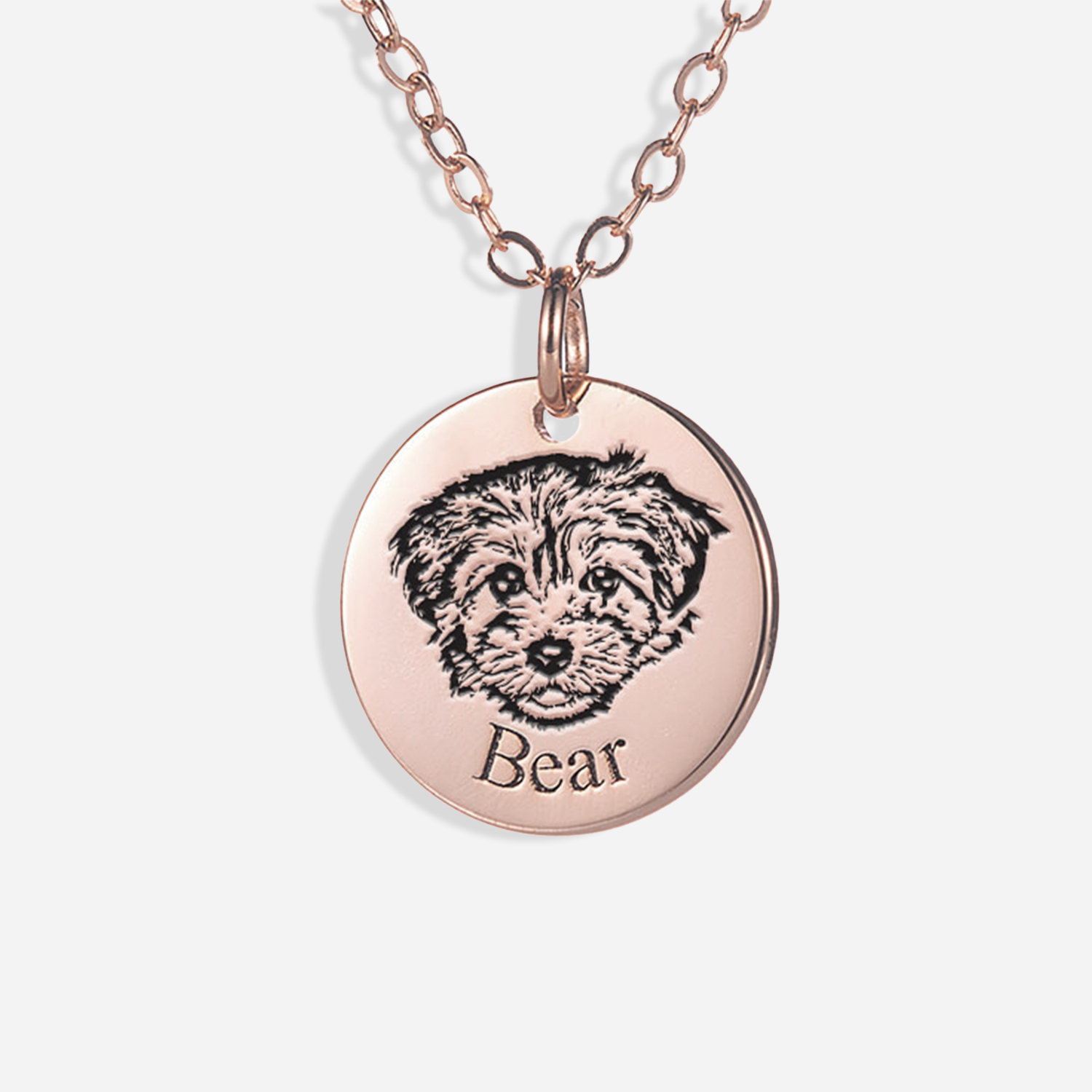 Pet Face Necklace Deep Engraving