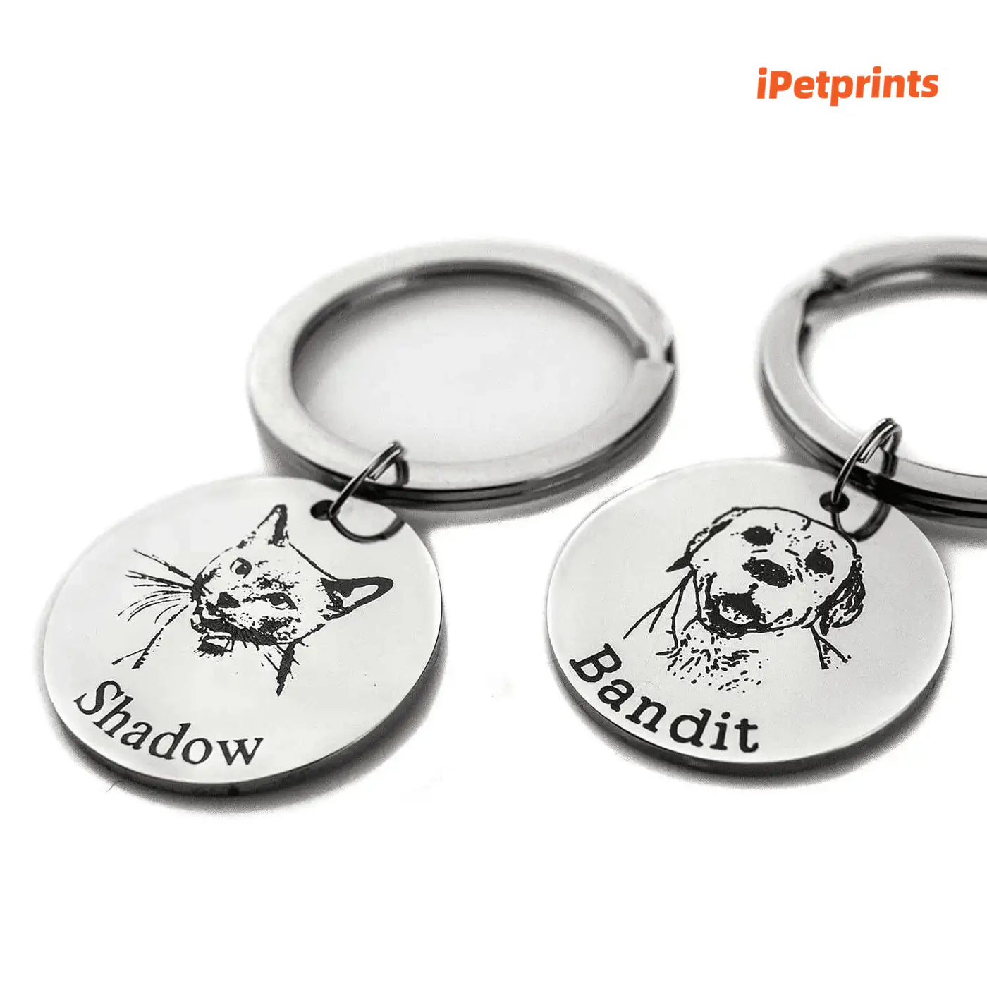 iPetprints Personalized Custom Pet Face Keychain (1PCS)