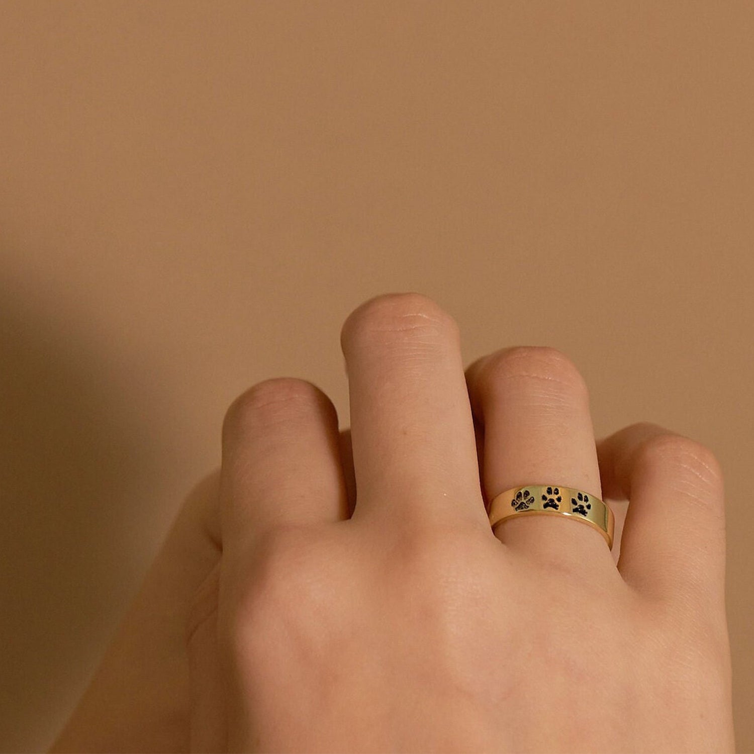 Personalized Paw Print Ring