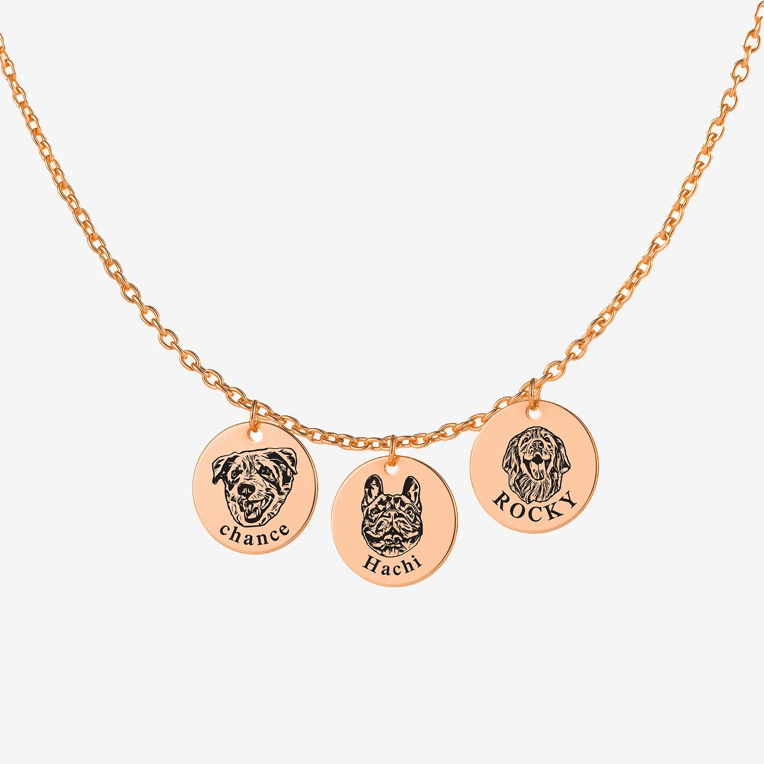 Pet Face Necklace Shallow Engraving