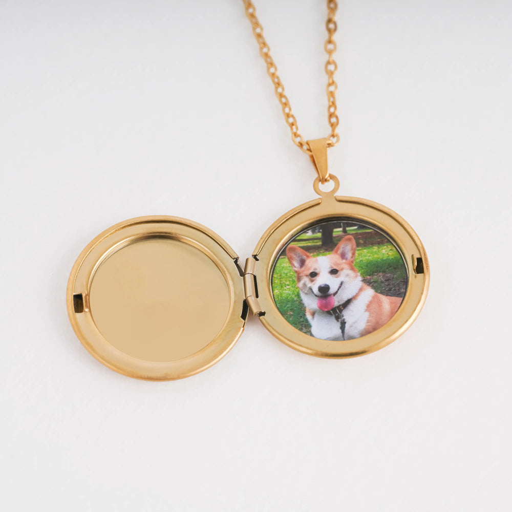 Personalized Pet Portrait Locket Necklace