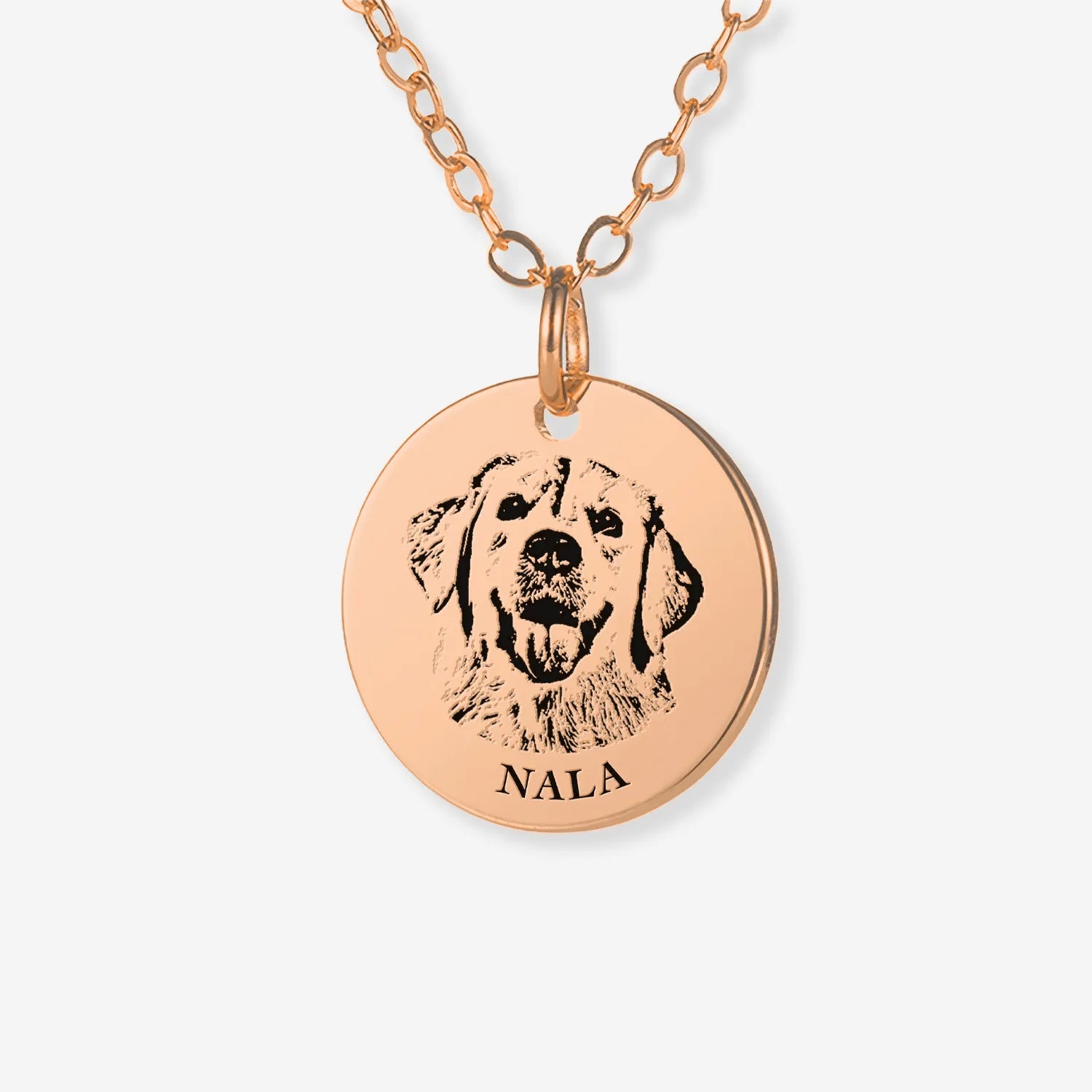 Pet Face Necklace Shallow Engraving