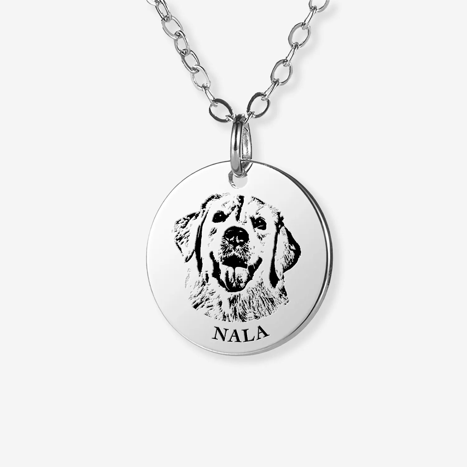 Pet Face Necklace Shallow Engraving