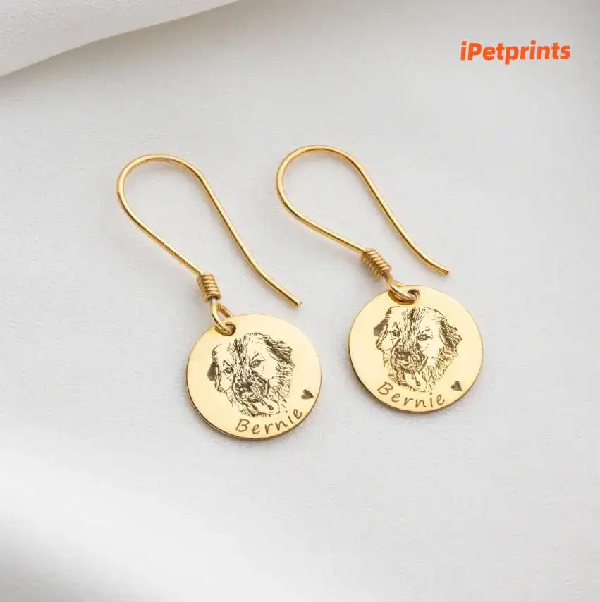 iPetprints Pet Photo Earrings with Name