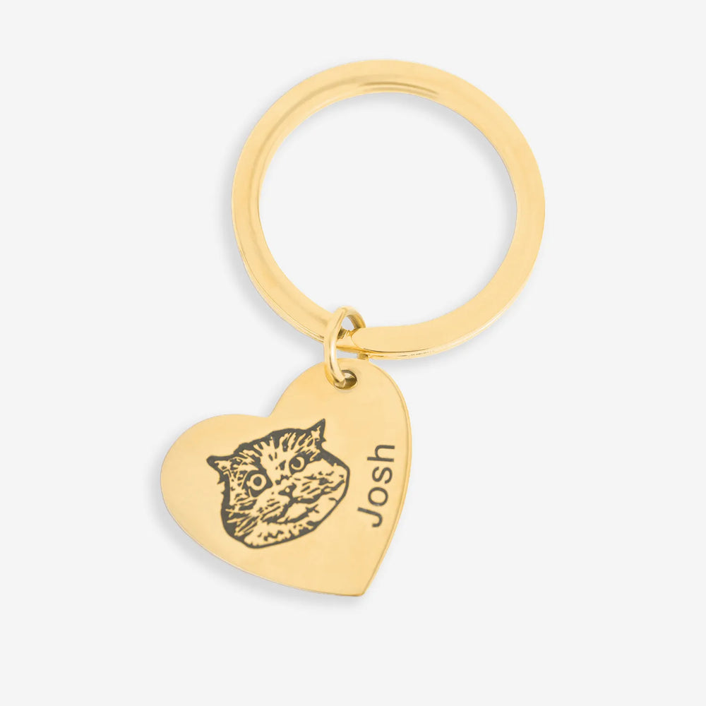 Pet Heart Keychain