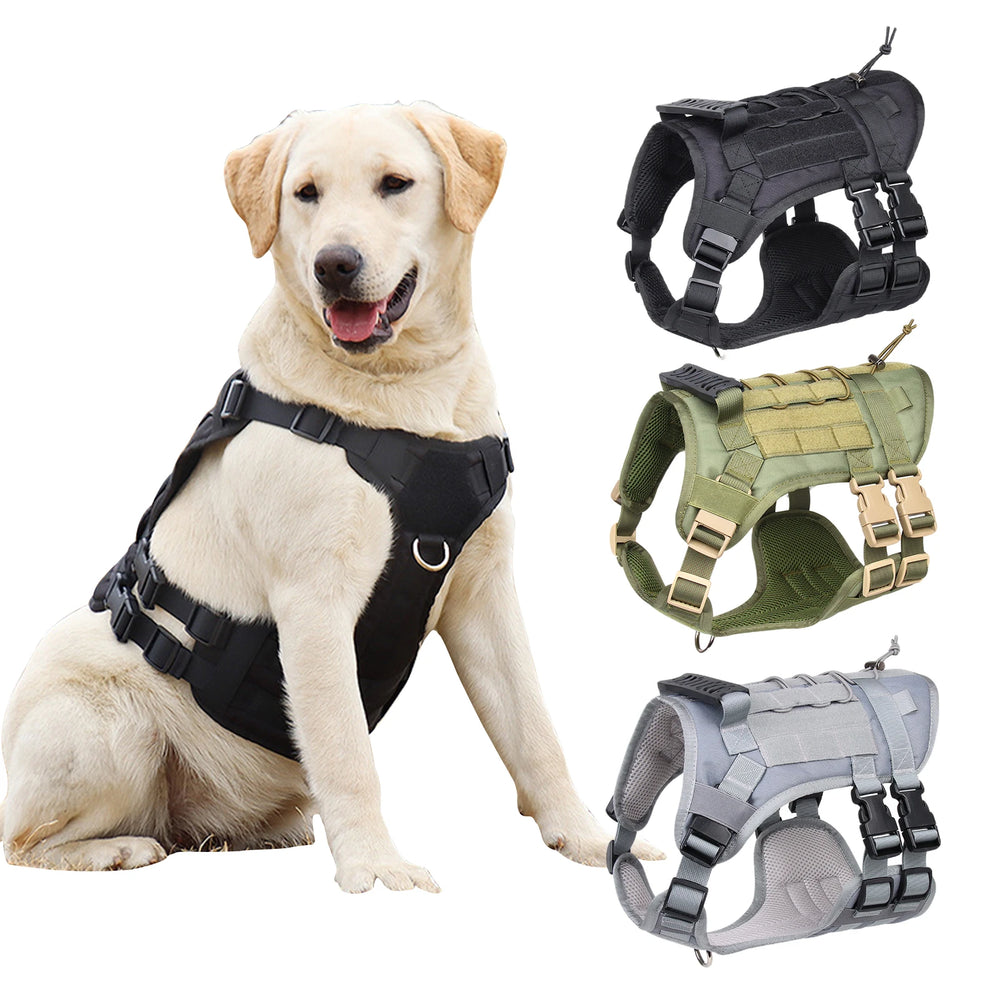 No Pull Dog Harness, Medium Big Dog Multifunction Tactical Vest