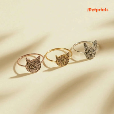 iPetprints Sterling Silver Custom Pet Portrait Ring