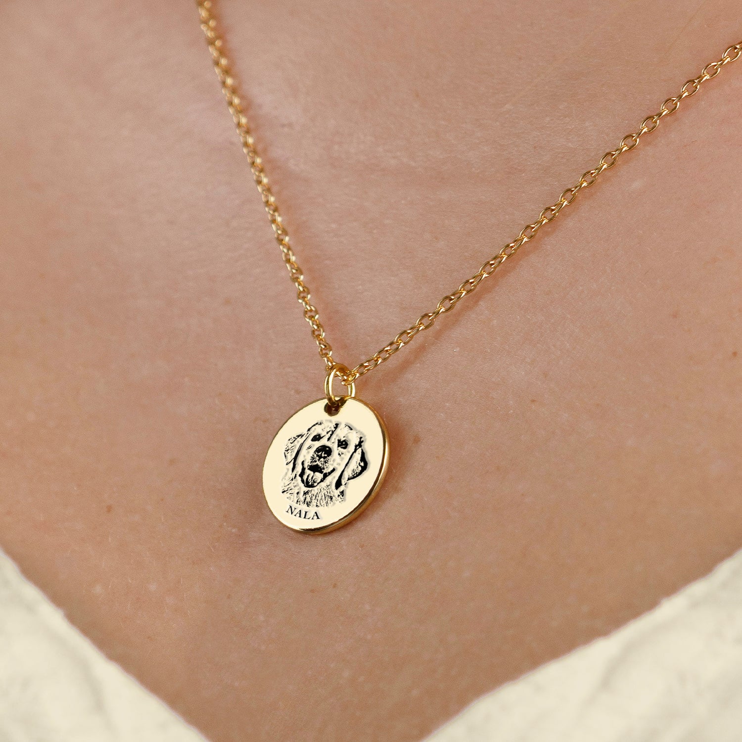 Women Custom Pet Face Necklace