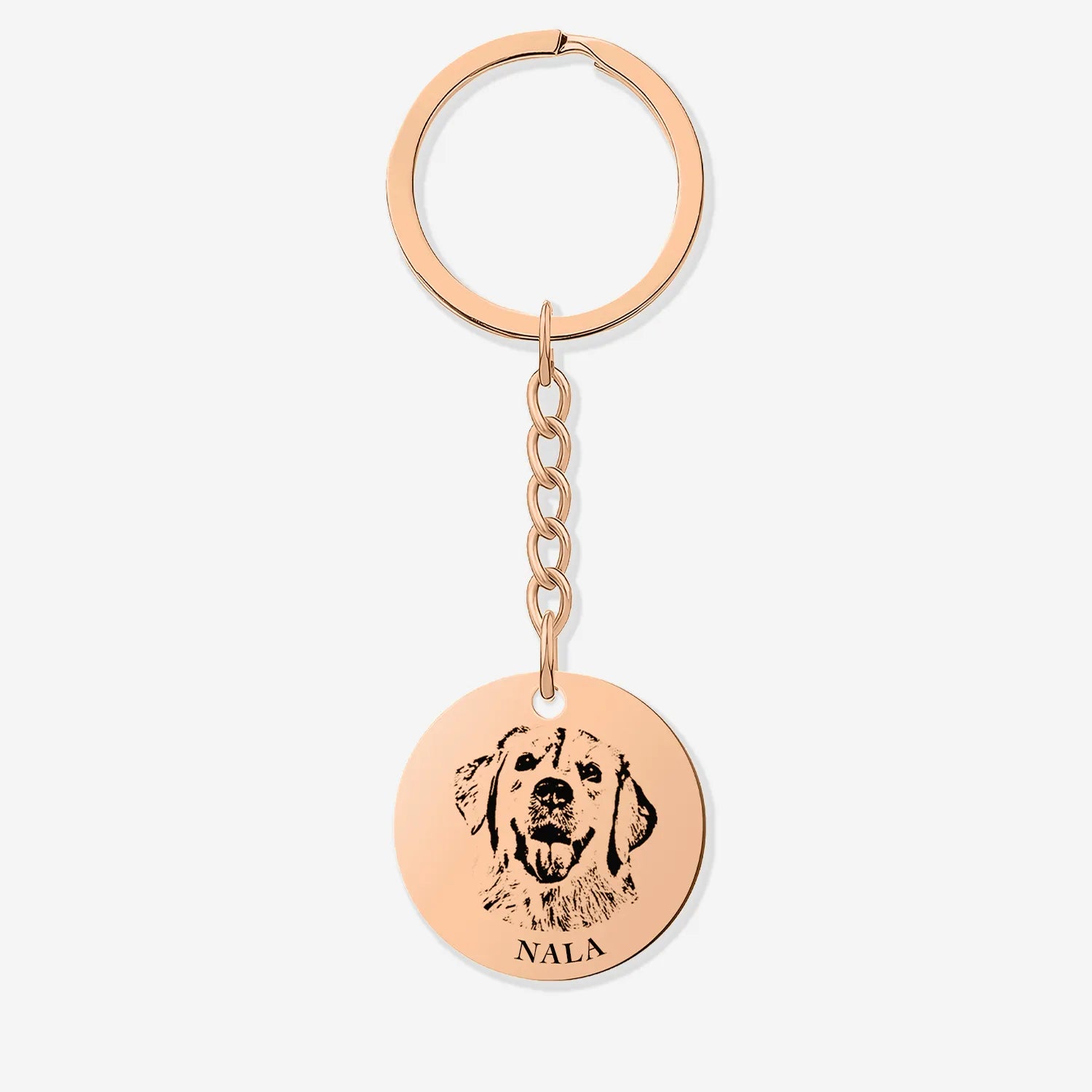 Pet Tag Keychain Shallow Engraving