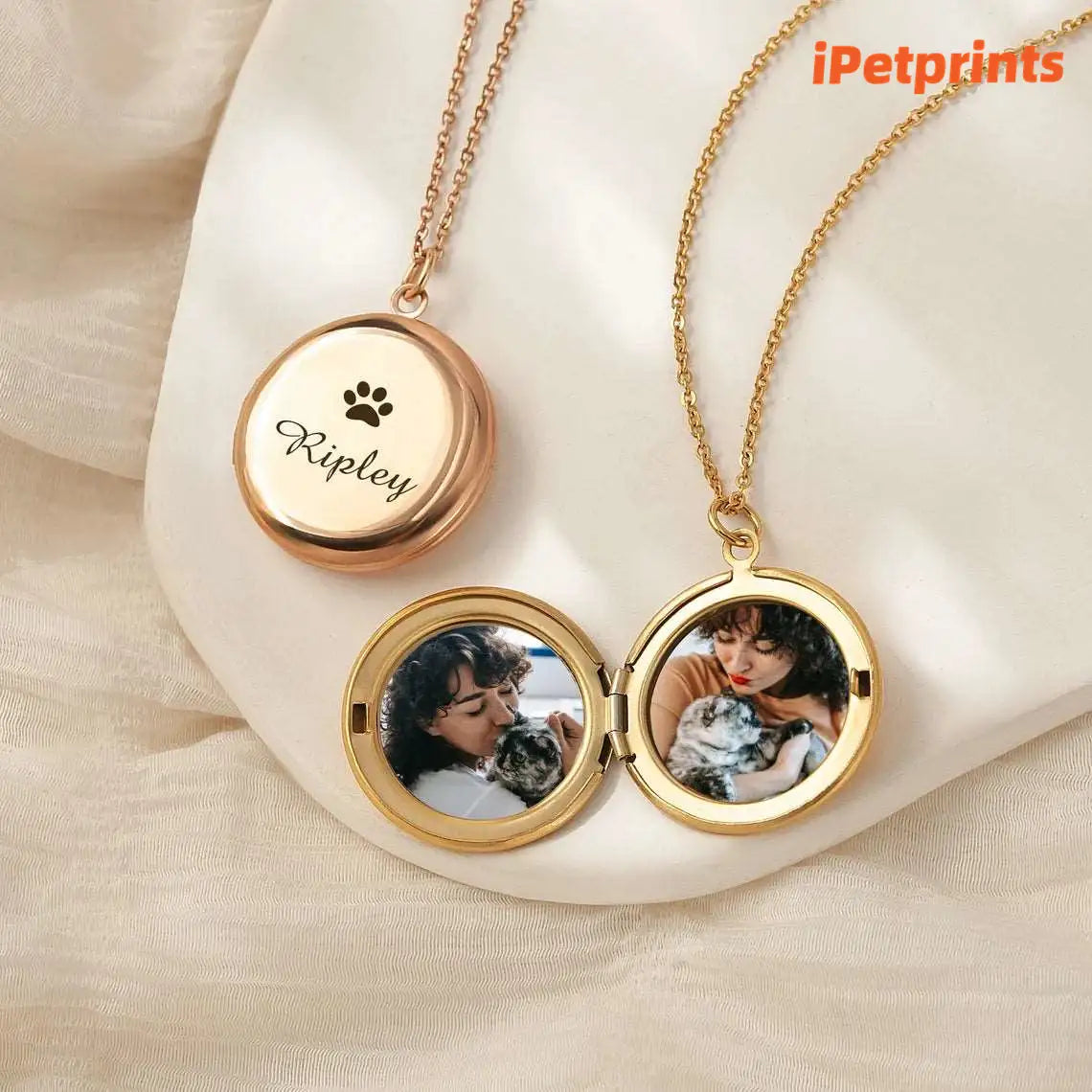 iPetprints Personalized Pet Portrait Locket Necklace