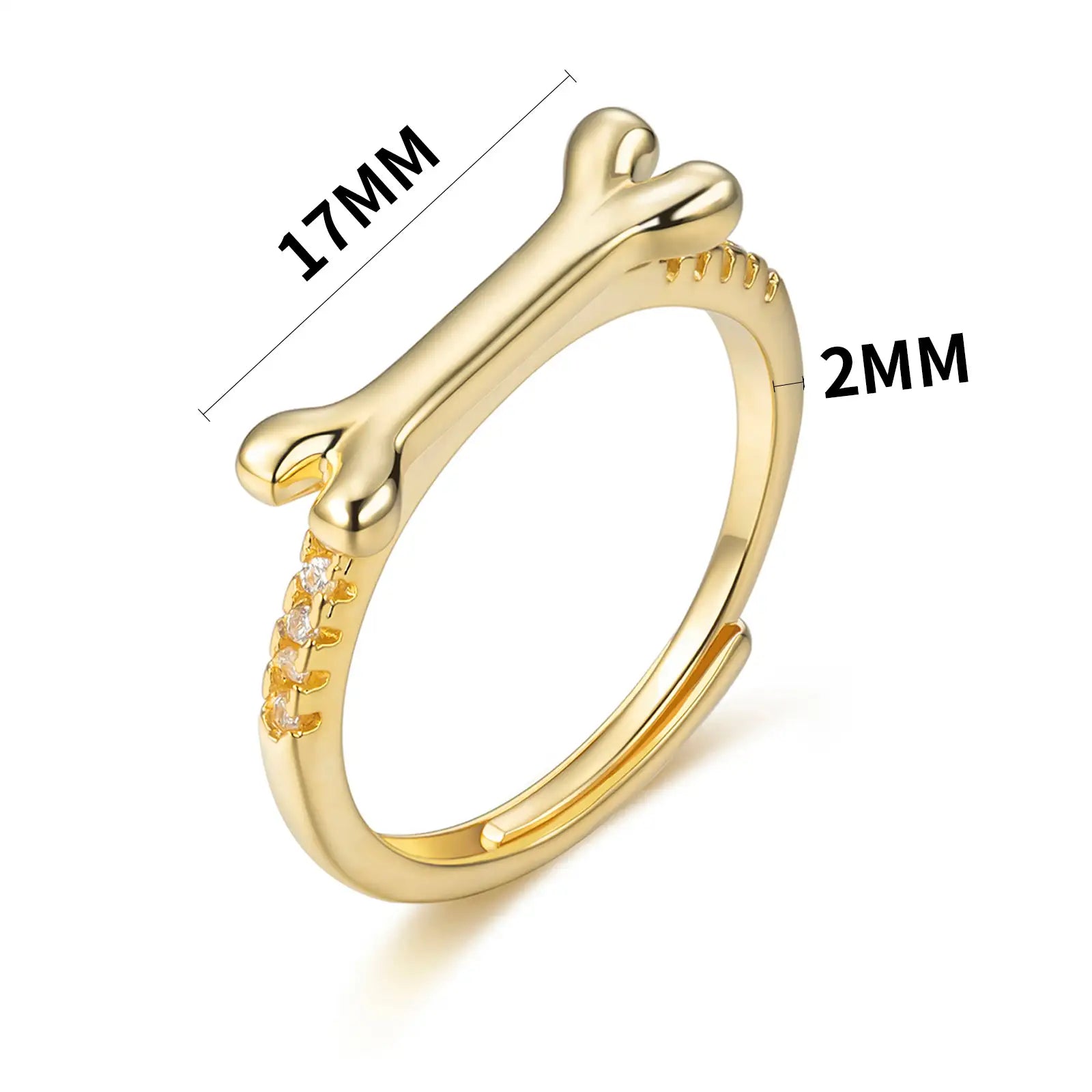 Personalized Dog Bone Ring