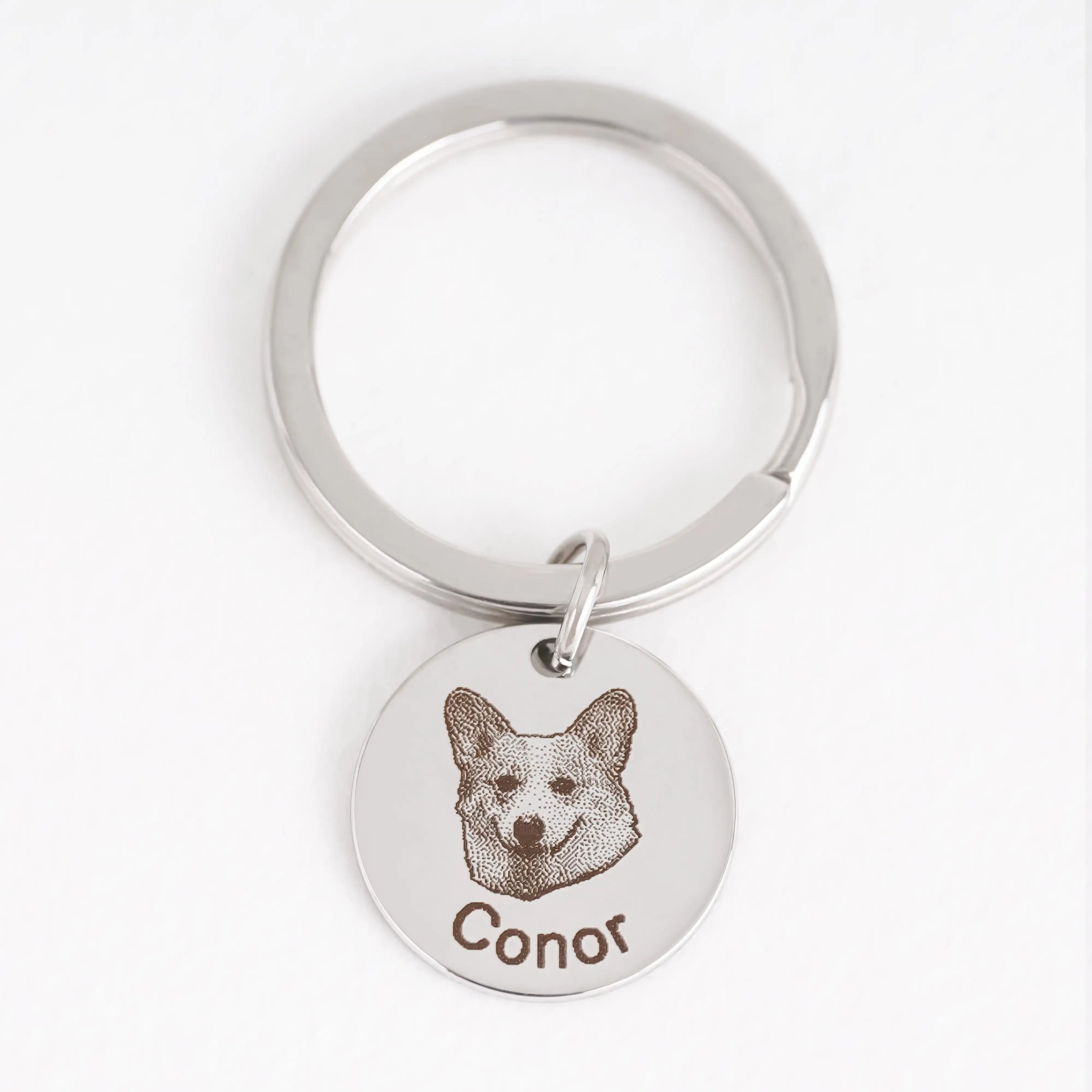 iPetprints Personalized Custom Pet Face Keychain(1PCS)